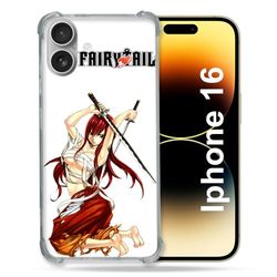 Cokitec Förstärkt skal för Apple Iphone 16 Manga Fairy Tail Erza