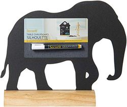 Securit Silhouette Olifantenbord met krijtstift, 7 x 28 x 24 cm, meerkleurig, 24x29, 5x6cm