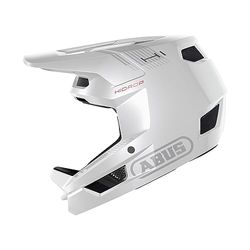 ABUS Downhill Helmet HiDrop - Casco integrale certificato AS con calotta esterna in ABS per MTB: downhill, enduro e bike park adulti ragazzi bianco, taglia XL