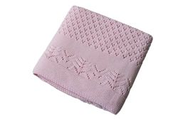 Italbaby Couverture tricotée pour lit bébé, Taille 110 x 150 cm Rose