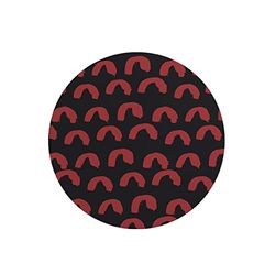 Questo Casa, Rund musmatta med digitalt tryck, halkfri baksida, för kontor och hem, diameter: 22 cm