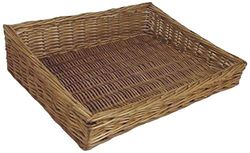 Red Hamper PT044 Large Flat Display Wicker Tray, Brown