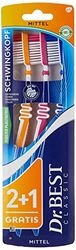Dr.BEST Brosse à dents tête oscillante moyenne (3 pièces)