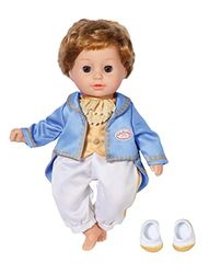 Baby Annabell Little Sweet Prince 707104-36cm Doll with Super Soft Fabric Body & Sleeping Eyes for Toddlers - Includes Two-in-one Top, Trousers, and Shoes - Suitable from 1 Year, Multicolor
