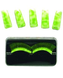 Ciao 79410 – Set faux cils et ongles vellutate fluo, couleurs assorties