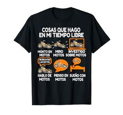 Regalo Motero Biker Me Gustan las Motos Motociclismo Cómico Camiseta