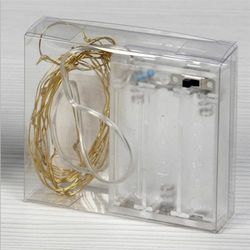 TIRA LEDS ORO 20LEDS C/CAJA PARA PILAS 2 M. 200 cms