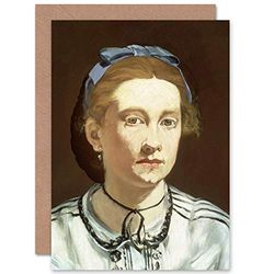 Artery8 Edouard Manet Victorine Meurent Painting Fine Art Greeting Card Plus Envelope Blank Inside
