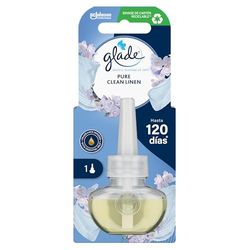 Glade - Recarga para ambientador elétrico líquido com óleos essenciais, aroma Frescor de roupa, até 120 dias [pack de 6]