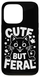 Gatto carino ma selvaggio Custodia per iPhone 13 Pro