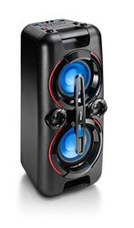 Karcher PS 4460 Party Speaker Haut-Parleur Bluetooth avec LED et Radio FM 2 x 22 W RMS & Bass Boost avec Microphone Noir