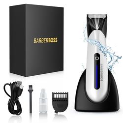 BarberBoss Body Groomer Men, Mens Ball Shaver, Groin & Body Hair Trimmer, Pubic Hair Trimmer for Men, Body Shavers for Men, Ball Trimmer Men, Men's Pube Trimmer, Balls Trimmer Men QR-2073