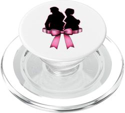 Coquette Bow Terapeuta de divorcio Terapeuta Niña Mamá Día de la Madre PopSockets PopGrip para MagSafe