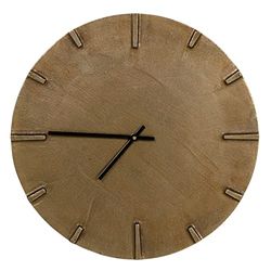 Wandklok, 38 x 1 x 38 cm, goudkleurig, aluminium