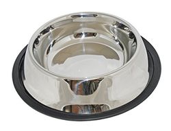 CHAPUIS SELLERIE SLA655 Plato para perro de acero inoxidable con base antideslizante - Capacidad: 45 cl