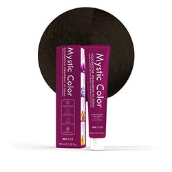 Mystic Color, Coloration Cheveux, Formule Enrichie en Huile d'Argan et Calendula, Crème Colorante Permanente Longue Durée, Brun Intense 2.0, 100 ml
