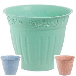 HEGA Vaso per fiori e piante di marca Modello Flower Pot 16 x 14 cm Round, with Textured Surface,