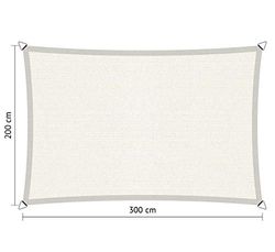 Shadow Comfort Rectangle Écharpe d'ombrage, Arctic White, 2x3m