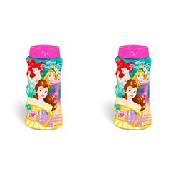 Disney Princess Children Hair and Body Wash 2 in 1 Bubble Bath and Shampoo, Suitable for All Hair Types and Dry, Sensitive Skin and Scalp, 475 ml (Pack of 2)