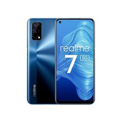 realme 7 5G - smartphone de 6.5, 6GB RAM + 128GB de ROM, 120Hz Ultra Smooth Display, 48MP Quad Camera, batería con 5000mAh y carga de 30W Dart Charge, Color Azul [Versión ES/PT]