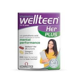 Vitabiotics Wellteen Her Plus - 56 Tablets/Capsules, 56 Count (Pack of 1)