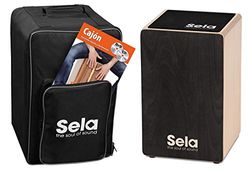 Sela SE 160 ES Primera Black Cajon beginner bundel met rugzak, cajon pad, Spaans Cajon boek, CD en DVD