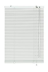 GARDINIA Persiana de alumínio, privacidade, proteção contra luz e brilho, montagem na parede e no teto, todas as peças de montagem incluídas, cortina de alumínio, branco, 130 x 175 cm (LxA)