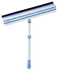 ELEPHANT Set Vitres 3 en 1 - Squeegee ELEPHANT - Outil de nettoyage à vitres avec éponge grattante et raclette - Manche télescopique pour surfaces en hauteur