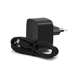 Motorola Original : Chargeur mural TurboPower 15 QC 2.0 (réf. SPN5866A) (fiche électrique mâle UE), fourni avec un câble de chargement / de données micro-USB (réf. SKN6461A) (vendu dans sa boîte d’emballage) pour Moto G4.