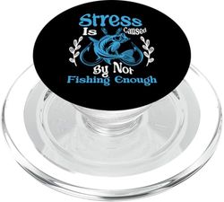 Lo stress è causato da non pescare abbastanza divertente dire pesca PopSockets PopGrip per MagSafe