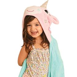 Zoocchini 100 procent bawełniany ręcznik z kapturem dla dzieci, Allie the Unicorn
