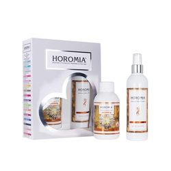 HOROMIA Horotwins Parfumer 250 ml et Deo Tissus Spray 250 ml – Coffret cadeau Elixir