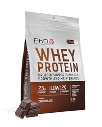 PhD Nutrition Whey Powder 1kg Chocolate – with 25g Informed Protein per Serving, enriched with Well-Tolerated Cultures