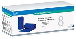 Höga-Pharm Höga-Mubilast Color Boîte de 20 bandes de fixation très élastiques et douces pour la peau Bleu 8 cm x 4 m