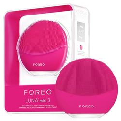 FOREO LUNA mini 3 Smart Siliconen Elektrische Gezichtsreinigingsborstel voor Alle Huidtypen, Fuchsia