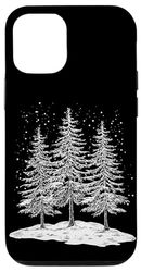Pine Trees Snow Outline Case for iPhone 12/12 Pro