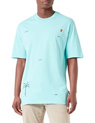 Sisley T-shirt för män, Turquoise 12a, S