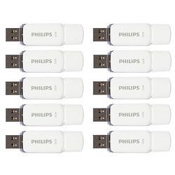 Philips Snow Edition 2.0 - Unidad Flash USB de 10 x 32 GB para PC, Ordenador portátil, Almacenamiento de Datos, Velocidad de Lectura de hasta 23 MB/s