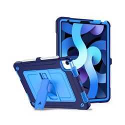 iPad Pro 11 2018/2020/2021 hoes met drievoudige bescherming voor iPad Pro 11 2018/2020/2021 11 inch blauw marineblauw + blauw