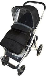 Voetenzak/Gezellige tenen Compatibel met Phil & Teds Verve kinderwagen Black Jack