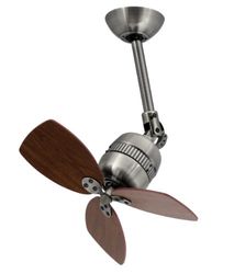 Innovatieve FN11156 plafondventilator Toledo, behuizingskleur tin antiek, vleugelkleur walnoot