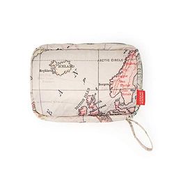 Legami - Travel Toiletry Bag, Map, 1 Unit (Pack of 1)