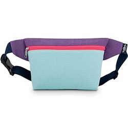 Marsupio Impermeabile Donna e Uomo - Borsa Idrorepellente con Cintura Regolabile per Festival, Escursioni, Viaggio (Blu-Viola)