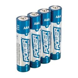 Powermaster 537212 - Pacote de 4 pilhas super alcalinas AAA/LR03, cor azul