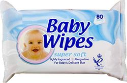 My Baby Baby Wipes - 80 Wipes, Pouch, 20 grams, Natural Cotton, Sensitive Skin, Whole Body, 1 Count