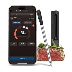 COSORI Eerste slimme vleesthermometer, draadloze grillthermometer met 50 m bereik, perfect voor Dual Blaze heteluchtfriteuse, braadthermometer voor keuken en grill, vaatwasmachinebestendig