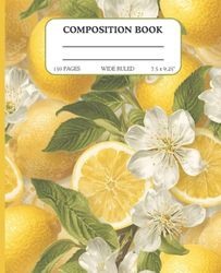 Composition Notebook – 150 Lined Pages | Lemon-Themed | Ideal for College Students & Daily Notes