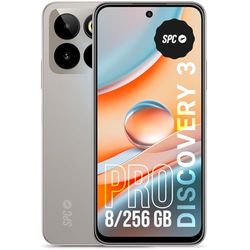 SPC Discovery 3 Pro - Smartphone 6,7” IPS 120Hz | 256GB Memoria Interna y 8GB RAM | Triple cámara AI 50MP y Selfie 32MP | NFC y eSIM | Android 14 | Batería 5000mAh con Carga rápida – Color Lunar Mist