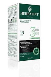 Herbatint Permanent Colour Gel 3 Cans 300ml - 1N Black Ammonia Free for Sensitive Skin 100% Coverage for White Hair with 8 Natural Organic Extracts