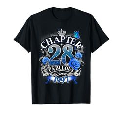 Womens Chapter 28 Fabulous Since 1997 28th Birthday Design Maglietta